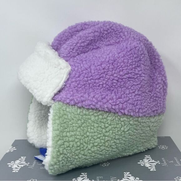 Swiss Tech Pastel Green Purple Fleece Trapper Hat NWT - Picture 3 of 9